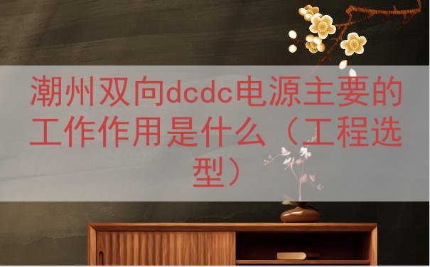 潮州双向dcdc电源的工作作用是什么（工程选型）